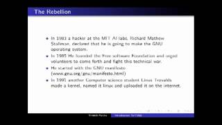 An Introduction to FOSS- Lecture 1