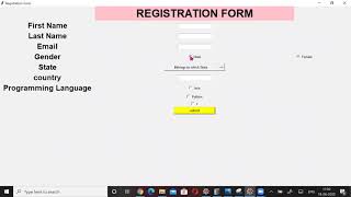 Signup page implementation using tkinter and sqlite