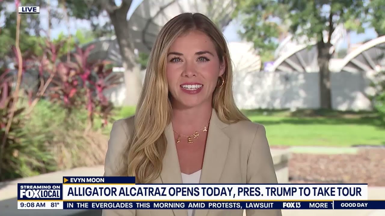Alligator Alcatraz: Trump tours ICE facility