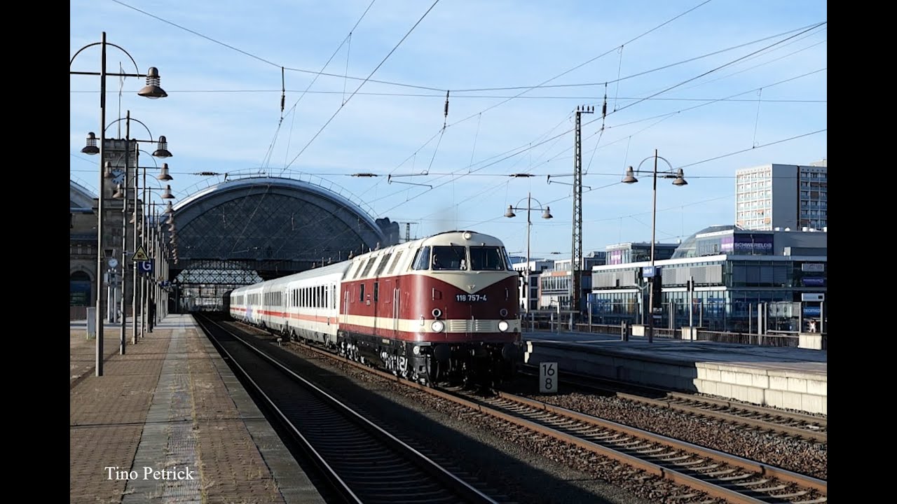 Zugverkehr am 05.12.2024 in Dresden HBf - Sunshine-Lady & Co.