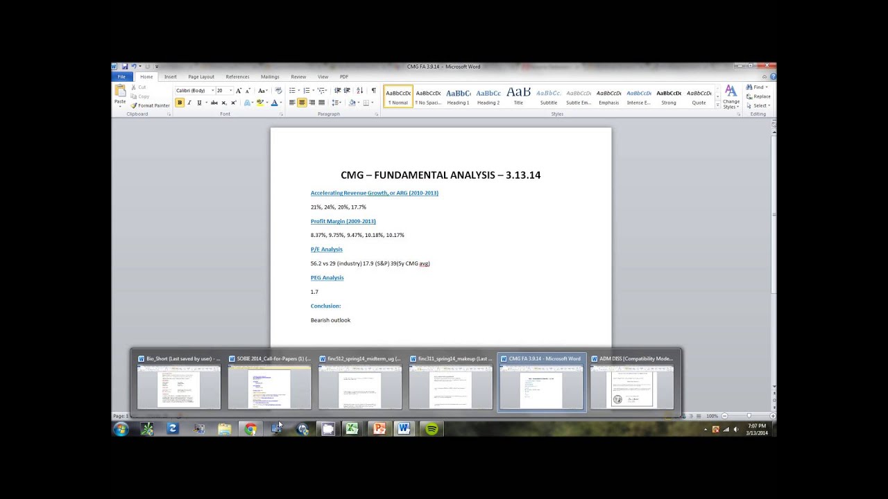 FINC 512 - CMG FA - 3.13.14