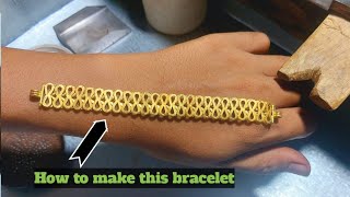 : How to make a hollow chain bracelet | How to make a gold bracelet