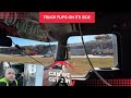 TRUCK flips on Its SIDE !! Can we Make two recycled Loads In one day !! Trucker Fails Crash wrecker