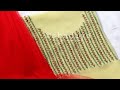 Hand embroidery easy feather and french knot design for kurti salwar|embroidery neckline