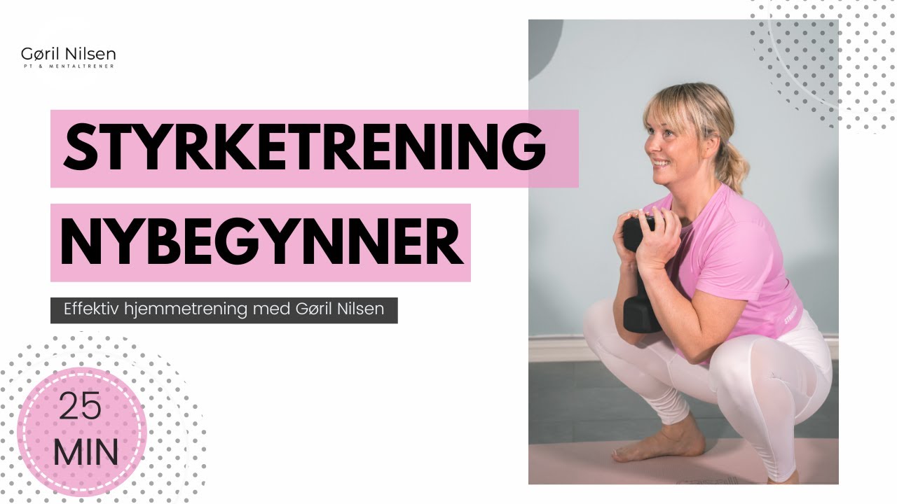 Styrkerening for nybegynnere // hjemmetrening // 25 min