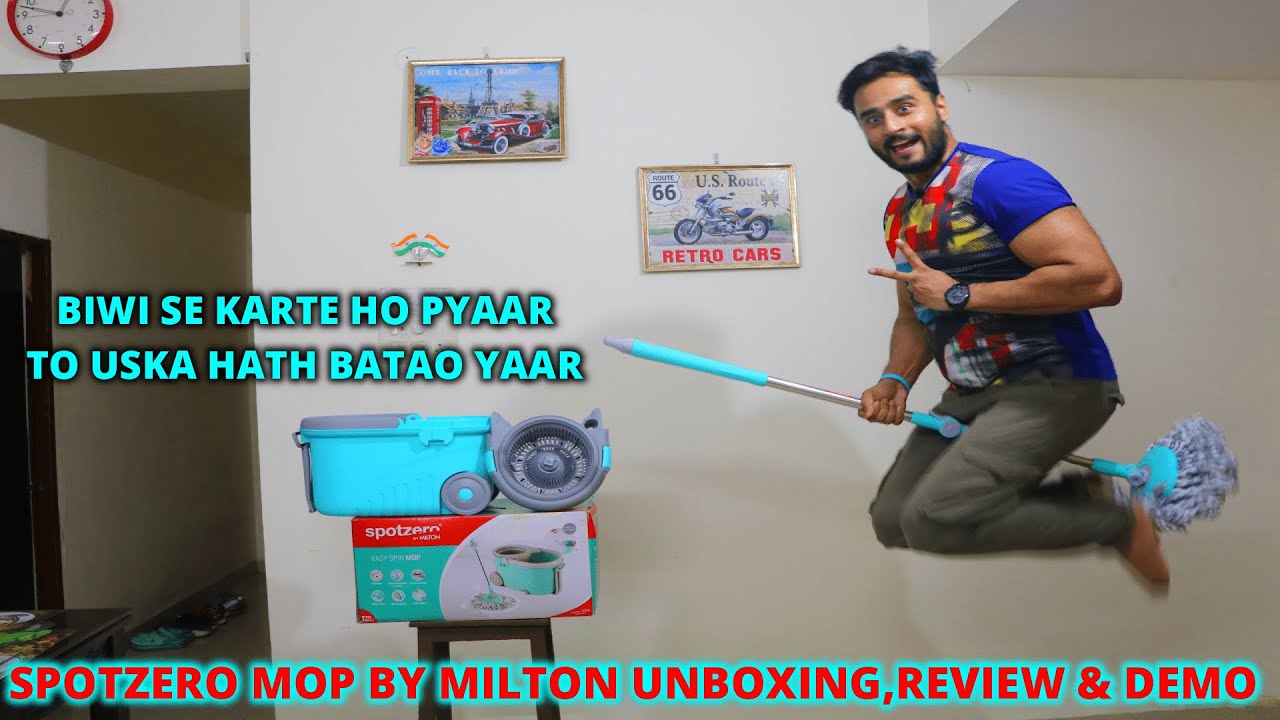 SPOTZERO BY MILTON CLASSIC SPIN MOP SET SPOTZERO MOP HOW TO USE