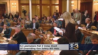 NJ Lawmakers Fall 3 Votes Short Of Overriding Gun Safety Bill Veto