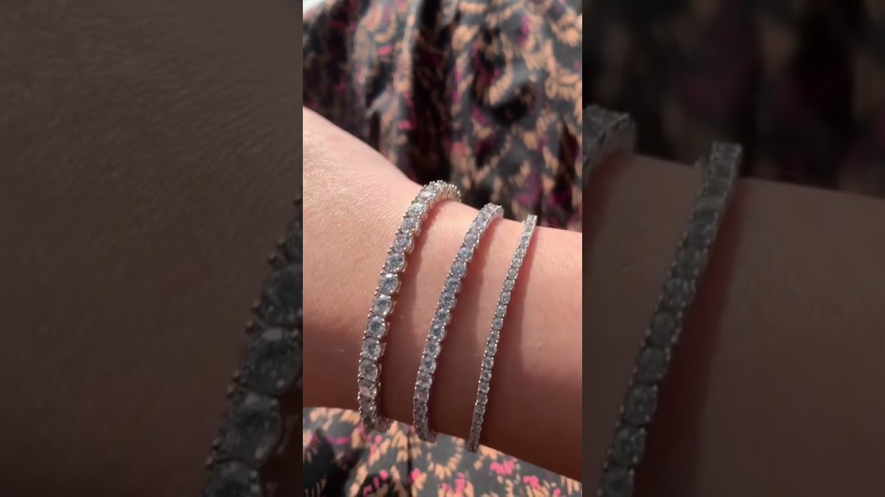 Tennis Bracelet ✨ Best Seller!! Gold or Silver, Rainbow or Clear? Tap to shop yours today.