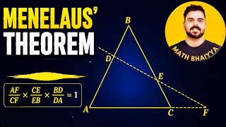 MENELAUS THEOREM-Proof and application. 