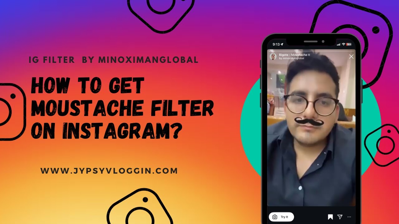 How to get the Moustache filter on Instagram? - YouTube