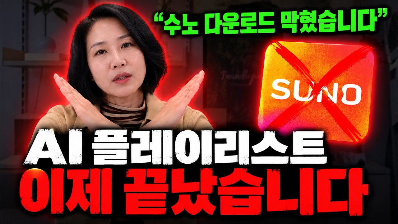 "진짜 큰일났습니다.." SUNO 다운로드 막힌 AI플레이리스트 부업의 현상황