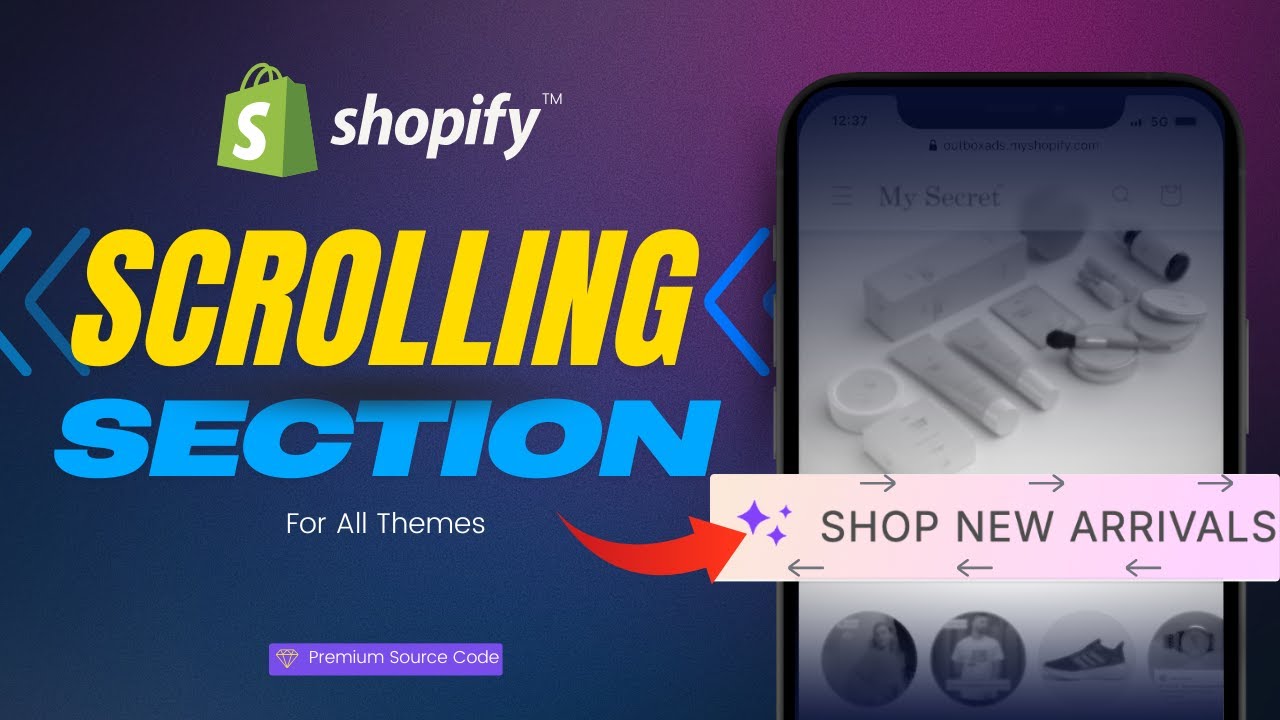 Attention is Money 💰 Add Stunning Scrolling Text Shopify Section in 6 ...