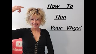 How to Thin Your 'Poofy' Wigs to Make them Look Natural! Quick and Easy Method for Thinning Wigs!