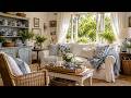 🪟 Summer Cottage Living Room Refresh | Slipcovers, Open Windows &amp; Vintage Farmhouse Decor