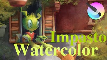 Impasto and Watercolor - my new brushes prototypes in Krita 4.3.0