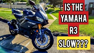 Is The Yamaha R3 Slow??? Honest Review Top Speed Highway Test Beginner Motorcycle 2019 R3