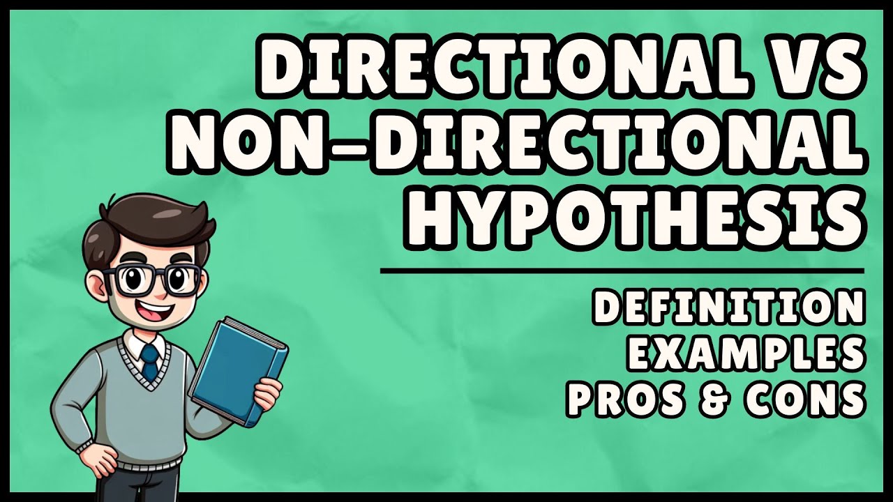 Directional Vs Non Directional Hypothesis (Easiest Explanation) - YouTube