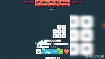 Wordbrain 2 Puzzle of the Day Answers March 20