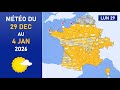 Ref:DO7YBbGedGU M�t�o du lundi 29 d�cembre 2025 au dimanche 4 janvier 2026