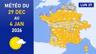 Weather forecast from Monday, December 29, 2025 to Sunday, January 4, 2026