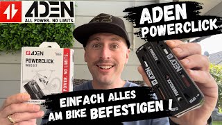 Aden Powerclick! This lets you attach anything to your bike! Super clever, made in Germany!