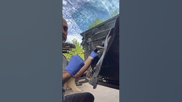 Customer complaints the door is making rattling noise after someone replaced the window regulator.