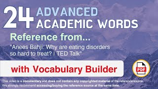 24 Advanced Academic Words Ref from \\