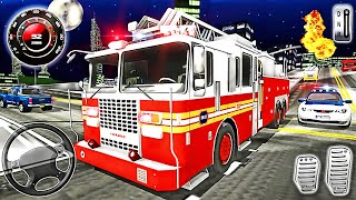 Fire Truck Rescue Driving Sim 3D - 911 Car City Duty Emergency - Best Android GamePlay screenshot 2