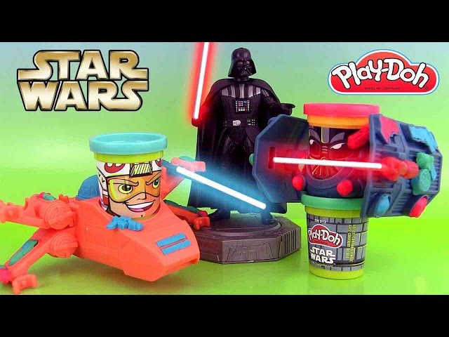 Pâte à modeler Play Doh Star Wars Can Heads Dark Vador Luke