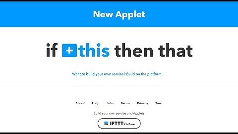 Create applet for Google assistant on IFTTT