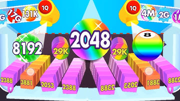 Bounce Merge | bounce and collect in bounce Merge 2048..8192 part 02 #Bouncemerge