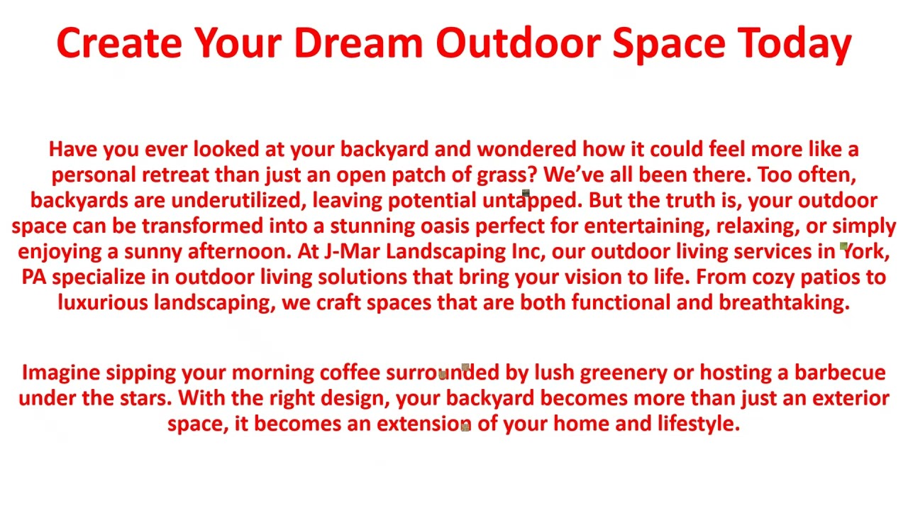 ⁣J-Mar Landscaping Inc. - Outdoor Living Services in York, PA