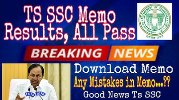 Ts SSC Results 2020 | Telangana 10th Marks Memo Released | BSE telangana 10th class Results
