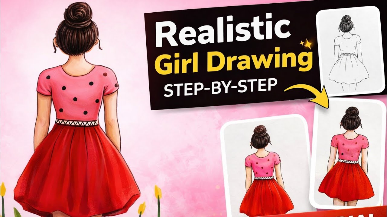 How to Draw a Girl Step by Step | Easy Drawing Tutorial for Beginners ...