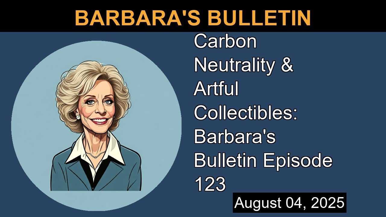 Carbon Neutrality & Artful Collectibles: Barbara's Bulletin Episode 123 | Barbara's Bulletin