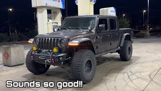 My Exhaust Sounds INSANE! ( Resonator and Muffler Delete Jeep Gladiator )