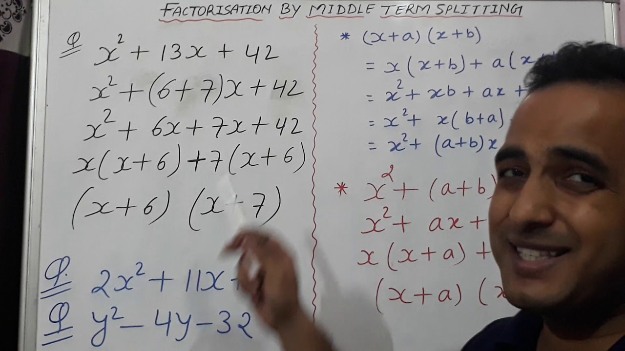 Factoring Magic Split Factorisation By Middle Term Splitting Method. - YouTube