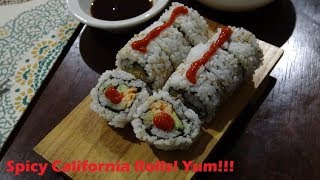 Spicy california rolls tutorial! easy & so good!