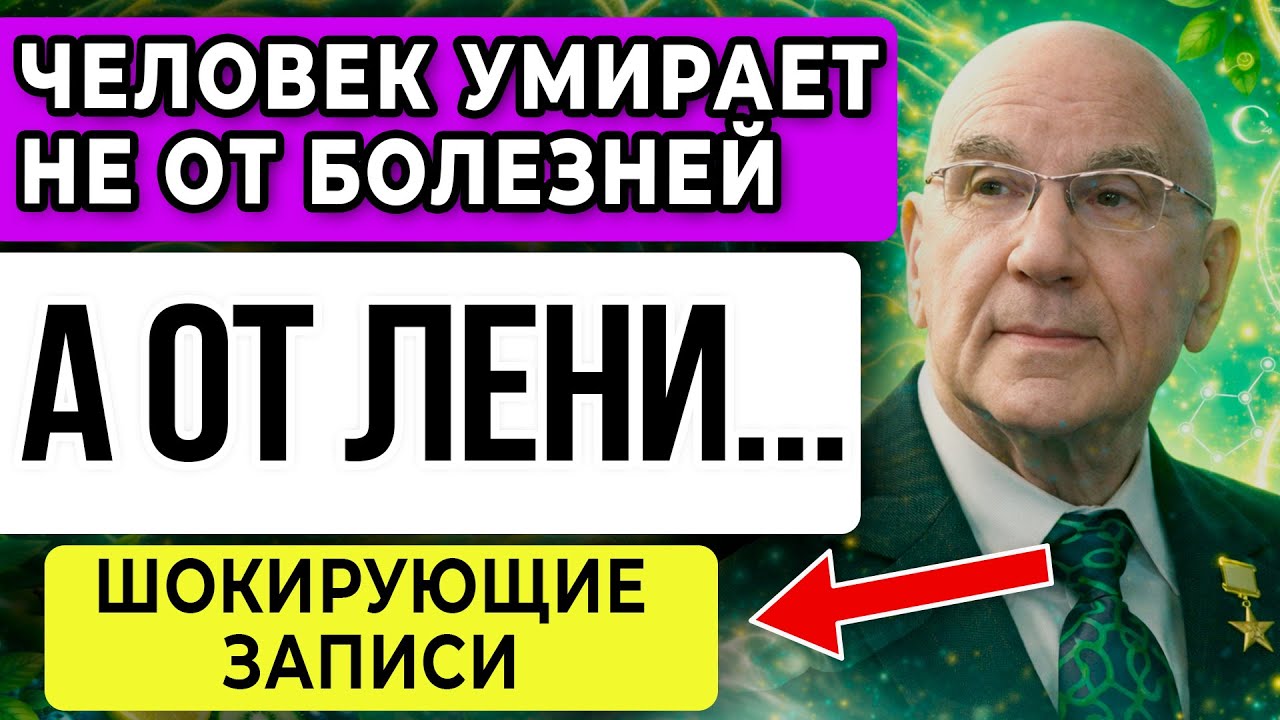 ЧЕЛОВЕК УМИРАЕТ НЕ ОТ БОЛЕЗНЕЙ — А ОТ ЛЕНИ! Академик Микулин Раскрыл ПРАВДУ