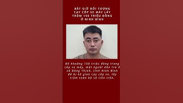 Bắt giữ đối tượng cạy cốp xe máy lấy trộm 150 triệu đồng ở Ninh Bình