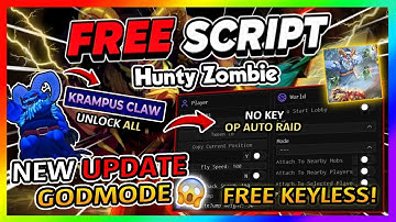 Hunty Zombie Script *NO KEY* - AUTOFARTM, ITEM GIVER, GODMODE + More!