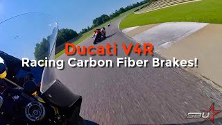 SBU Ducati V4R SBK, Pt.17 - Racing Our All-Carbon V4 R With Carbon Rotors & Adding Dry-Break Brakes!