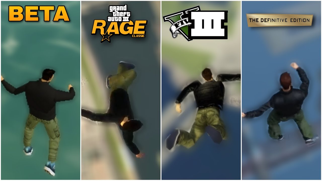 Falling from Sky to Water in All versions of GTA 3(including fan made mods)