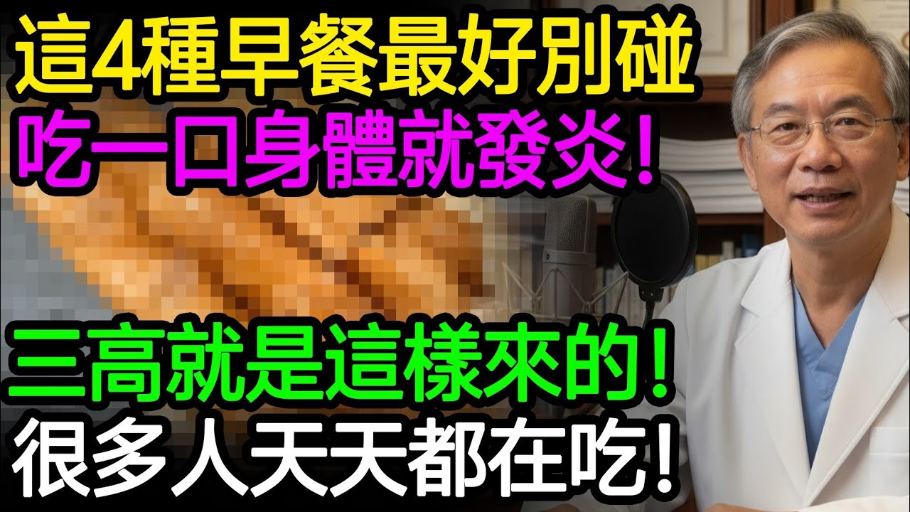 這4種早餐最好別碰，吃一口身體就發炎！三高就是這樣來的！很多人天天都在吃！