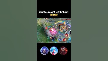 Minotaur left behind 😂🔥 Carmilla jungle + Luo yi escape OP! #mlbbmoments #fyp #shorts #moba