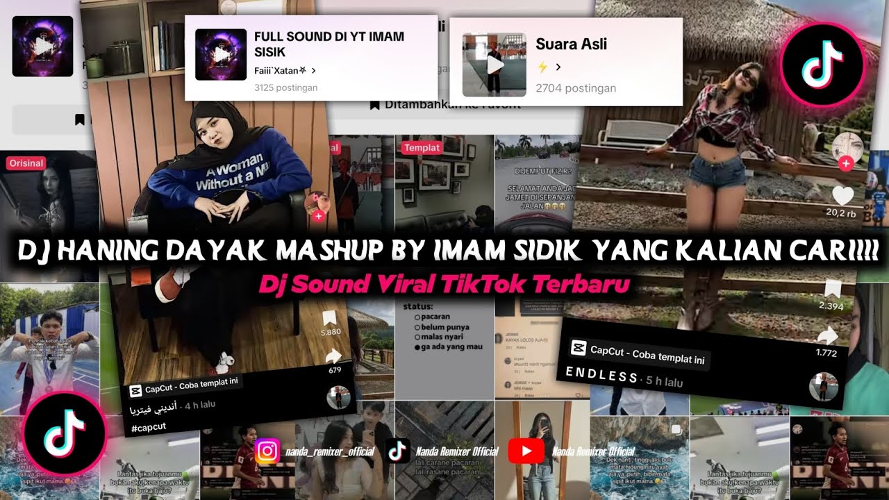 Dj Haning Dayak Mashup By Imam Sidik Yang Kalian Cari!!! || Dj Sound Viral TikTok Terbaru