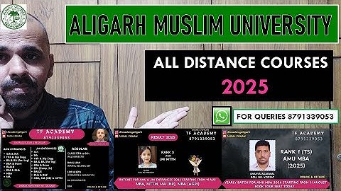All amu distance education courses 2025 I amu distance courses 2025 I amu distance admission 2025