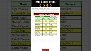 Highlight Data by Rank in Ms-Excel😲#excel#exceltutorial#exceltricks#exceltips#excelhacks#excelshorts