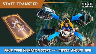 STATE OF SURVIVAL: STATE TRANSFER - KNOW YOUR EXACT MIGRATION SCORE & TICKET NOW