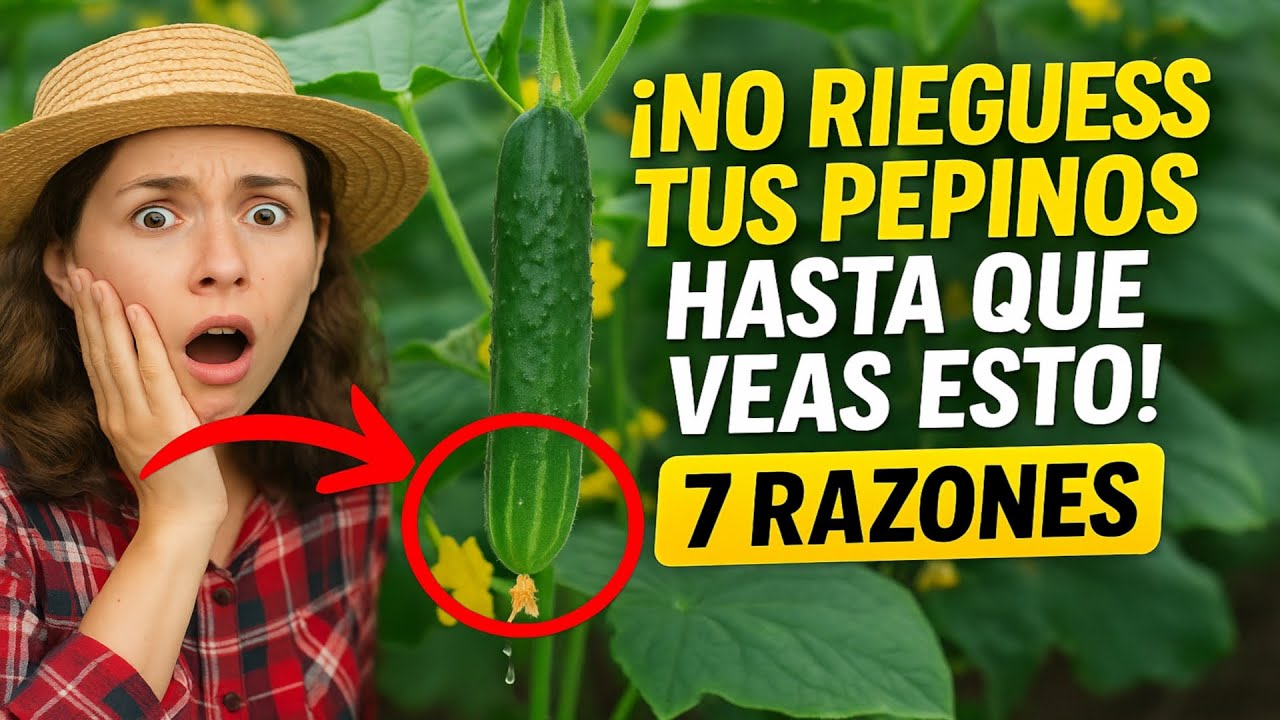 ¡No riegues tus pepinos hasta que veas esto! 💧 7 razones por las que tus pepinos no dan fruto.